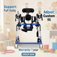 Déambulateur léger et réglable pour enfants atteints de paralysie cérébrale, 120 cm, certifié CE, capacité 30-35 kg, aide à la mobilité pédiatrique, sûr et stable