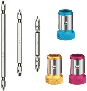 6件通用磁性螺丝固定器环形合金可拆卸磁化器螺丝刀