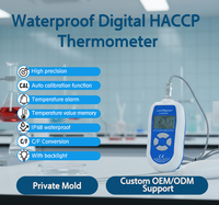 Termómetro Digital Instantáneo a Prueba de Agua con Alarma, IP68 HACCP, Termómetro Digital de Laboratorio