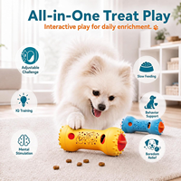 Jouet Distributeur de Friandises Réglable pour Chien, Puzzle Interactif d'Entraînement IQ, Distributeur Lent Anti-ennui pour Chien, Prise en Charge OEM