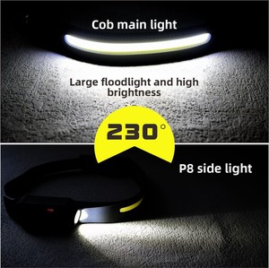 5W USB <b>Rechargeable</b> LED Headlamp Wave Sensing Silicone Waterproof Night Running Hiking Camping Headlight JD-H300 - Product Image 3