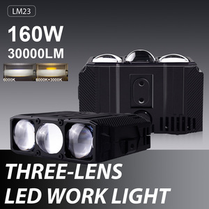 ไฟสปอร์ตไลท์มอเตอร์ไซค์ LM23 รุ่นใหม่ แบบสามเลนส์ ไฟหน้า LED ขนาดเล็ก ไฟขับขี่ ไฟทำงาน ไฟตัดหมอก หลอดไฟ DRL สำหรับรถยนต์ รถบรรทุก รถ SUV รถ ATV - Product Image 2