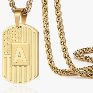 Unisex Thép Không Gỉ Vòng Cổ Thể Thao Bóng Chày 26 Thư Quảng Trường Hot Cross-Biên Giới Thiết Kế Hợp Thời Trang Phật Giáo Biểu Tượng <span class=keywords><strong>M</strong></span>àu Sắc Miễn Phí Quà Tặng - Product Image 4