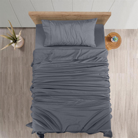 Parure de draps ajustés en microfibre tissée fraîche et rafraîchissante, certifiée OEKO-TEX, écologique, 600 fils, style américain, taille California King