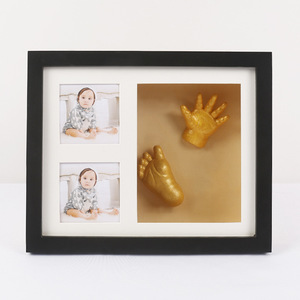 Kit de cadre photo 3D en bois massif pour empreintes de mains <span class=keywords><strong>et</strong></span> de pieds de bébé <span class=keywords><strong>et</strong></span> d'adulte, vente en gros - Product Image 6
