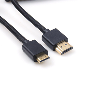 <span class=keywords><strong>H</strong></span> D M <span class=keywords><strong>I</strong></span> Macho a MINI <span class=keywords><strong>H</strong></span> D M <span class=keywords><strong>I</strong></span> Hembra Nylon Cable en espiral Negro/Rojo - Product Image 3