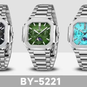 Montres pour hommes BENYAR BY-5221, montre automatique pour homme, montre-bracelet à quartz, montre de luxe haut de gamme pour hommes, miroir saphir, étanche - Product Image 5