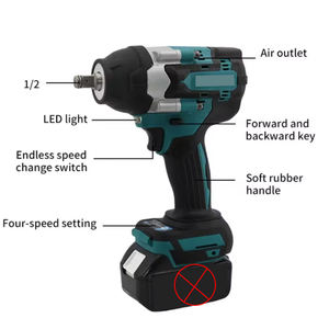 1/2 "светодиодный динамометрический ключ с переменной скоростью 18 В Электрический Herramientas 900 нм DTW700 гаечный ключ для ремонта автомобильных шин - Product Image 5