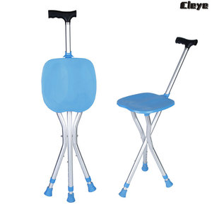 Cleye Aluminum Folding Cane <b>Stool</b> <b>Adjustable</b> <b>Height</b> Multi Function Walking Chair Home Use - Product Image 5