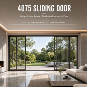 <span class=keywords><strong>Porte</strong></span> coulissante 4075 en aluminium primaire 6060-T66, épaisseur de paroi 3,0 mm, largeur de cadre 159 mm, épaisseur de battant 40 mm, double vitrage 5+15A+5 - Product Image 2