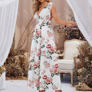 Hot Sell Sexy Bleach Chiffon Kleid Deep V Neck Freizeit kleider - Product Image 4