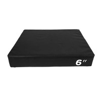 Boîte de saut en bois noir avec logo personnalisé Rouser Fitness, en cuir EVA, 6-24 pouces, pour entraînement de CrossFit et salle de sport commerciale