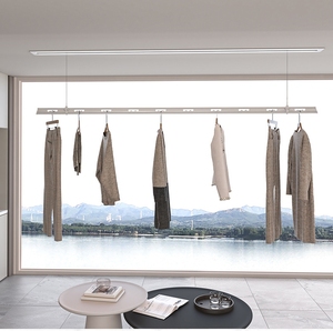 Balcon invisible encastré avec poteau de séchage, étendoir à linge électrique intelligent à levage automatique pour la maison - Product Image 2