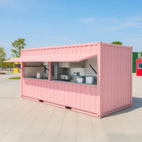 20 pieds Ready Made Shipping Container Restaurant Structure en acier Pop up Coffee Shop Container
