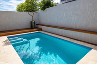 Piscine en fibre de verre enterrée sur mesure de 4,5 m, fabriquée en Chine, pour projets extérieurs de jardins et de villas