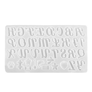 2023 nouvelle <span class=keywords><strong>lettre</strong></span> <span class=keywords><strong>porte</strong></span>-clés résine Alphabet <span class=keywords><strong>porte</strong></span>-clés breloques moule idées de produits Carton artisanat modèle Kit de Zdspoxy chine - Product Image 1