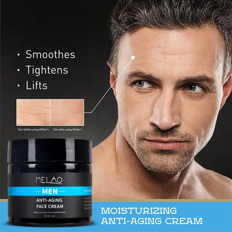 Private Label Mannen Gezicht Moisturizer Crème Voor Anti-Aging & Rimpel Dag En Nacht Hydratatie Voor Mannen