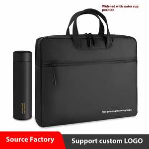 Sac à bandoulière léger pour homme, grande capacité, porte-gobelet, sacoche pour ordinateur portable avec compartiment porte-documents - Product Image 6