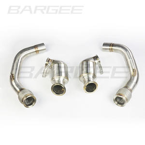 Bargee 304 acier inoxydable <span class=keywords><strong>Megna</strong></span> Flow pour BMW S63 4.4T 2020-UP F95 F96 X5M X6M Auto Performance pièces tuyaux de descente d'échappement - Product Image 6