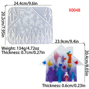 Moule en silicone pour résine fait main, style DIY, ornements décoratifs et outils pour gâteaux, pour la fabrication de résine, moule en plâtre - Product Image 5