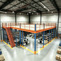 HONGXIN Étagère de mezzanine en acier robuste sans boulons, réglable, en acier laminé à froid, avec revêtement en poudre, protection contre la corrosion, personnalisable