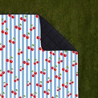 Couverture de pique-nique imperméable avec rangement pliable, tapis de plage matelassé à impression personnalisée, couverture familiale d'extérieur avec poignée de transport