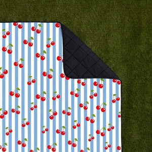 Waterproof Picnic Blanket with Storage Foldable, Quilted Custom Print Beach Mat Outdoor Family Blanket with Carry Handle - Product Image 6
