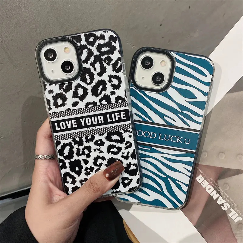 Hot Sale Mobil Phone Bag Leopard Mobile Phone Case Cover Transparent Silicone Mobile Phone Case For IPhone 13 14Pro Max 14plus