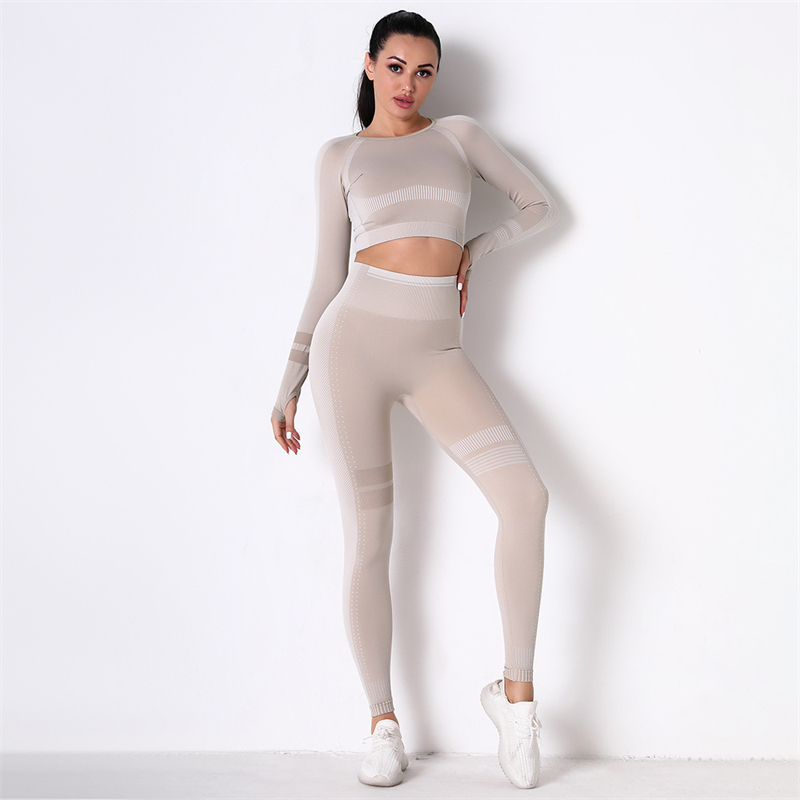 5 colors Fashion Modern Breathable Workout Clothing Women Active Wear Yoga Set hygroscopic New Product