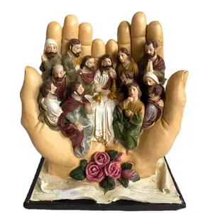 Customized Last Supper Figures Palm Christian Religion Resin Crafts Home Decor Manger Jesus Religious Ornaments Statue