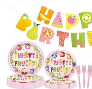 Hot Selling Twotti Frutti 9 Inch Modern Paper <b>Plates</b> Factory Direct for Kids 2nd Birthday & Graduation Parties - Product Image 3