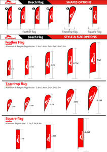 Banderas duraderas FEAMONT con banderas de plumas con logotipo, banderas de playa, pancartas promocionales, banderas de la NFL - Product Image 2