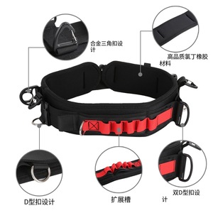 Dslr Camera Belt Black And Red Canvas 10Kg Load Multiple Clips For Photography Stabilization - Product Image 4