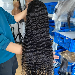 วิกผมแท้เวียดนามแบบหยิกพม่า 40 นิ้ว 13x6 HD Lace ไม่ต้องใช้กาว วิกผมหน้าผากแบบขาย<span class=keywords><strong>ส</strong></span>่ง <span class=keywords><strong>ผม</strong></span>แท้จากอินเดีย จัดเรียงเกล็ดผม - Product Image 3