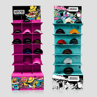 Support d'affichage au sol en carton ondulé pliable, écologique et portable, personnalisé pour la publicité de détail, avec logo et couleur sur mesure, pour jouets et puzzles
