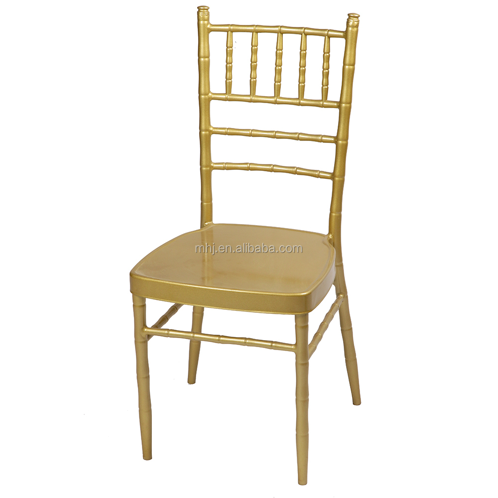 Оптовая продажа, уличные Свадебные вечеринки, золотые штабелируемые стулья Тиффани chiavari