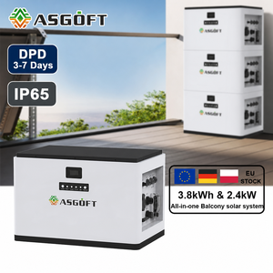 ASGOFT Stock UE 3.8kWh 2.4kW LiFePO4 Grado A IP65 Impermeable 5 Años de Garantía Batería Híbrida Inteligente Todo en Uno para el Hogar - Product Image 1