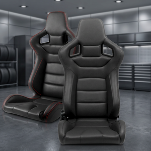 Excellent rapport qualité-prix, sièges sport universels inclinables pour adultes, en cuir PU, modèle EU-PU, style élégant, confort et innovation - Product Image 1