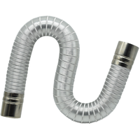 Connecteur de conduit d'air flexible en acier inoxydable pour pièces d'appareils électroménagers et conduits de ventilation CVC