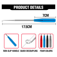 Crochet de pêche dissolvant gorge profonde en acier inoxydable hameçon outil de retrait multifonction pêche décrocher accessoires de pêche outils