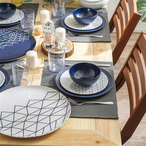 Ensemble de plateau rond en mélamine de nouveau design, vaisselle d'extérieur pour la maison et les fêtes, couverts élégants - Product Image 5