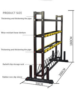 Commercio all'ingrosso manubrio stand bilanciere piastra Rack di stoccaggio multifunzionale cremagliera per manubri negozio di una varietà di piccole attrezzature - Product Image 4