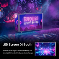 Cabine de DJ de mariage professionnelle avec écran LED, logo personnalisable changeant de couleur, structure en aluminium portable
