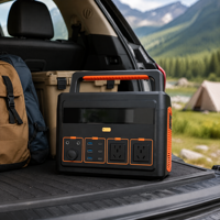 Station d'alimentation solaire portable multi-ports Lezet 1200W, générateur solaire extérieur avec 3 ports USB-A, 3 ports Type-C, sortie AC et DC pour véhicule