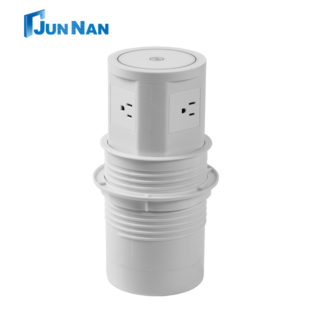 Aluminum Compatible UK/US/EU/AU Retractable Manual Lifting Motorized Pop up Desk Socket Hidden Installation for Kitchen