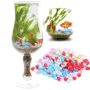 Ev partisi düğün DIY süs balçık dolum şeffaf renkli kristal Fishbowl 3*4*4mm 500g akrilik Rhinestone boncuk