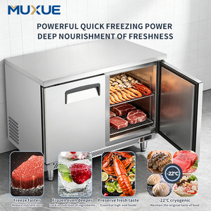 Réfrigérateur-congélateur commercial sous comptoir 48 pouces 110V 60Hz R290, 2 portes, 340L, en acier inoxydable, pour cuisine - Product Image 3