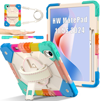 Étui de protection pour Huawei MatePad 11.5s 2024 2025 avec support rotatif à 360°, dragonne, bandoulière, porte-stylet, bicolore OEM ODM