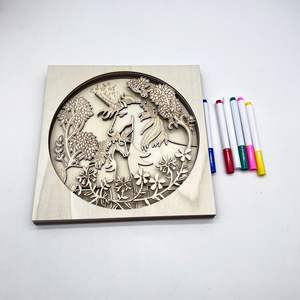 Patrones de animales huecos Artesanías de madera Adornos multicapa Personalizados de una pieza - Product Image 4