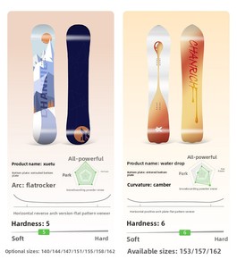 Planche de snowboard adulte polyvalente pour débutants et professionnels, équipement de ski pour le park, la piste plate et le freestyle, pour le snowboard en neige. - Product Image 4